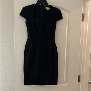 Banana Republic Black Square-Neck Sheath Mini Dress